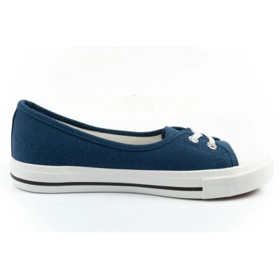 4. Lee Cooper Damenschuhe, sportliche blaue Slip-On-Ballerinas