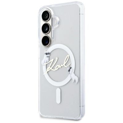 2. Karl Lagerfeld IML KC Script MagSafe Hülle für Samsung Galaxy S26 Plus - Transparent
