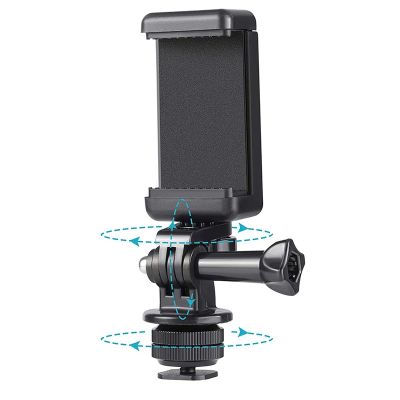 5. Telefon-/Sportkamerahalter mit Adapter - Schwarz