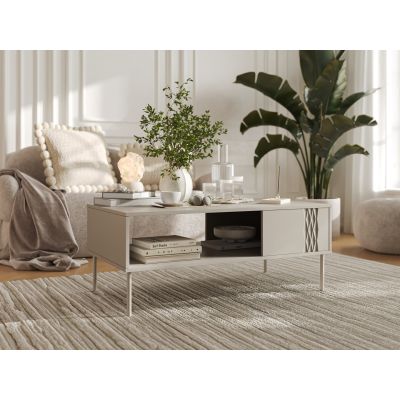 2. TRESSE Couchtisch/Tisch 110x60x40 Kaschmir matt