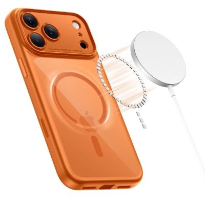 3. Tech-Protect Magpeak Magsafe CC Hülle für iPhone 17 Pro Max - Transparent Orange
