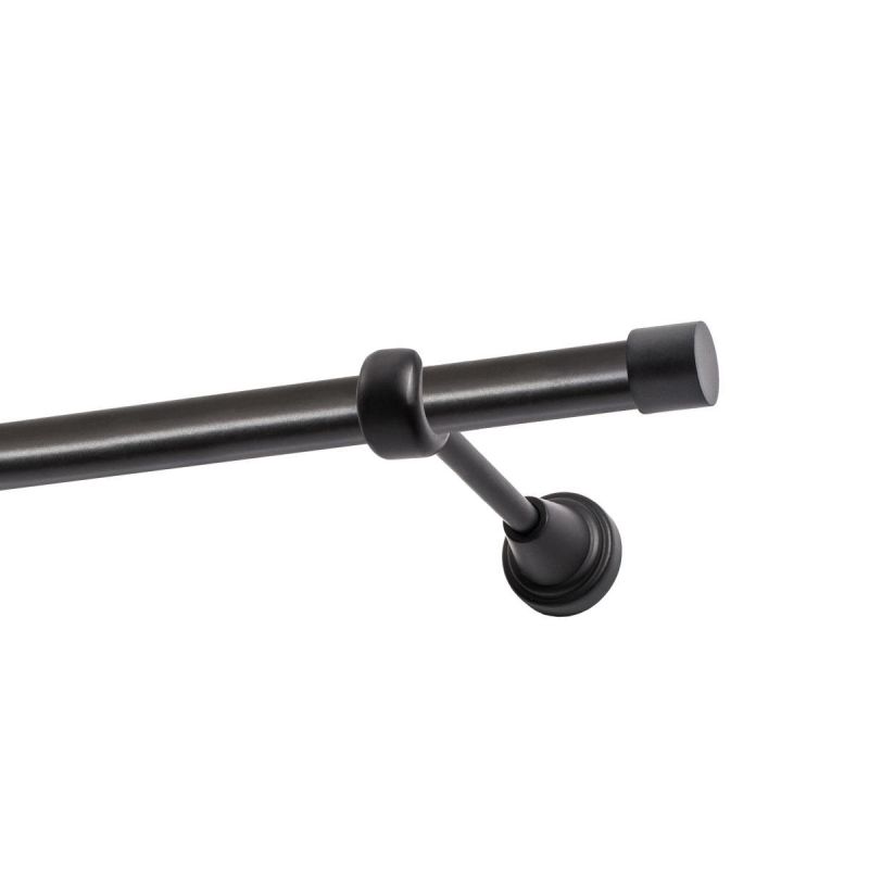EINLÄUFIGE GARDINENSTANGE Ø 19 MM SCHWARZ 400 CM LUNA KOWALSKI