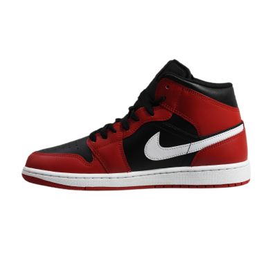 2. Air Jordan 1 Mid Herren-Basketballschuh Schwarz/Gym Red/Weiß - DQ8426-061