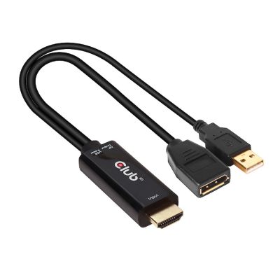 2. CLUB3D HDMI 2.0 auf DisplayPort 1.2 4K60Hz HDR M/F Aktivadapter Schwarz