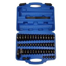 Lagerhülsenabzieher-Pressadapter, 52 Stück, 18–74 mm, silber