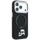 4. Karl Lagerfeld mit Ringständer 360° Karl & Choupette Köpfe Pin MagSafe Hülle für iPhone 18 Pro Max / 17 Pro Max - Schwarz