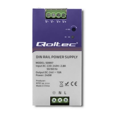2. QOLTEC Industrie-DIN-Schienennetzteil | 240 W | 24 V | 10 A