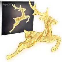 Rentier-Lichterkette 79 x 73 cm, 540 LEDs, Gold