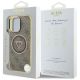8. Guess IML Metal Glitter 4G Circle Triangle MagSafe Case für iPhone 16 Pro - Braun