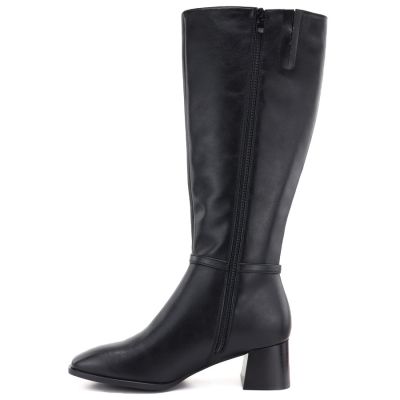 3. Schwarze Sergio Leone KZ-31-S Damen-Lederstiefel mit hohem Absatz