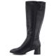 3. Schwarze Sergio Leone KZ-31-S Damen-Lederstiefel mit hohem Absatz