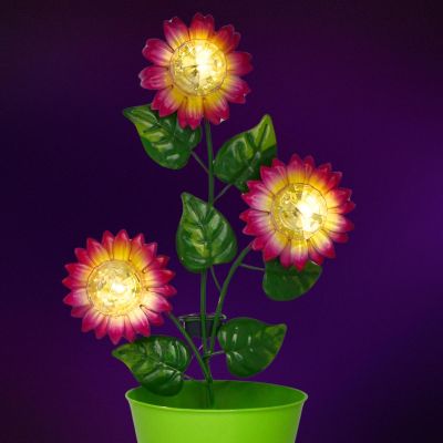 5. SOLARLAMPE SONNENBLUMEN IM GRÜNEN BLUMENTOPF