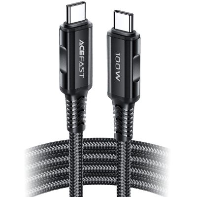 6. Acefast C4-03 Schwarz USB-C – USB-C PD QC-Kabel 100 W 5 A 480 Mbit/s 2 m – Schwarz