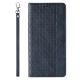 5. Magnetband Hülle Hülle für Samsung Galaxy S23 Ultra Flip Wallet Mini Lanyard Stand Blau