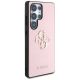 4. Guess Grained Big 4G Logo Small Classic Logo Case für Samsung Galaxy S25 Ultra rosa