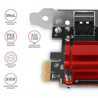 4. Axagon PCEE-GIX Netzwerkkarte Internes Ethernet 1000 Mbit/s