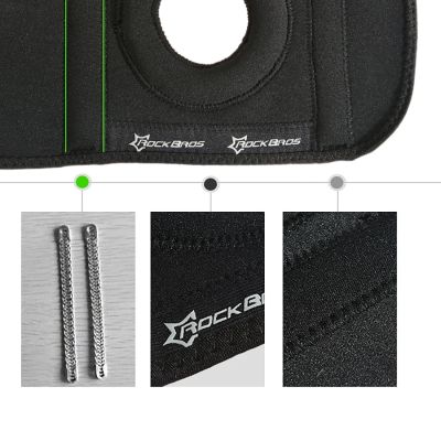 9. Rockbros LF1106L Sportprotektor für Patella und Kniegelenk, Größe L - schwarz