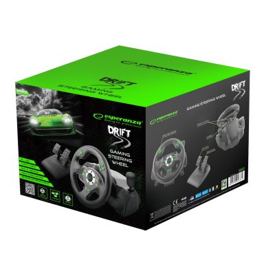 18. Esperanza Drift EGW101 Lenkrad (PC, PS3; schwarz)