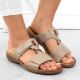 4. Bequeme Rieker W RKR681 beige Flip-Flops