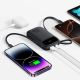 3. Baseus EnerFill FC31 10000 mAh 22,5 W Powerbank mit Digitalanzeige und 2 integrierten Kabeln (USB-C + Lightning) - Schwarz