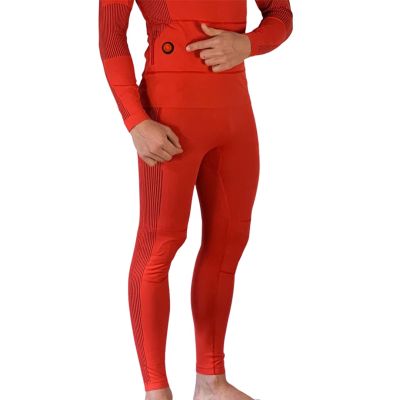 8. GLOVII Beheizbares Thermoaktiv-Unterwäsche-Set, Sweatshirt und Hose, Größe M, Orange, inklusive Batterien und Ladegerät, GXRM
