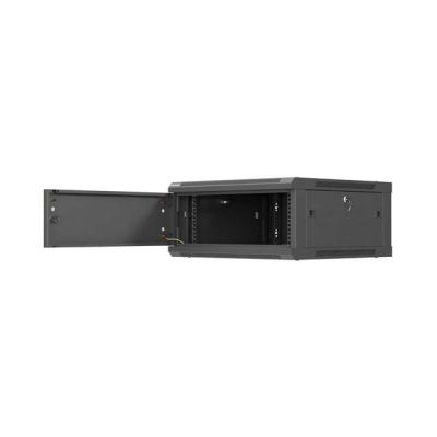 23. LANBERG Wandregalschrank 19" 4U 600X600 Schwarze Metalltür (Bausatz)