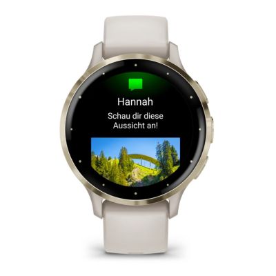 4. Garmin Venu 3S 3,05 cm (1,2") AMOLED-Display, 41 mm, digitaler Touchscreen (390 x 390 Pixel), Gold/Elfenbein, WLAN, GPS