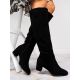10. Damen-Stiefel mit Blockabsatz, gefüttert, schwarz – Sergio Leone