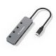 2. Wozinsky WHS088YSS 4x USB-A Aluminium-Hub mit Einzelschaltern und 15 cm USB-C-Kabel – Grau