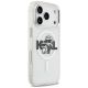 4. Karl Lagerfeld IML Glitter Karl & Choupette Sketch Logo MagSafe Case für iPhone 17 Pro – Transparent
