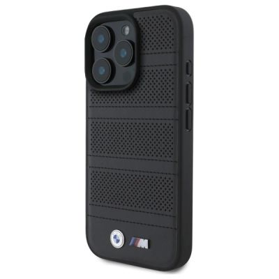 2. BMW M Perforated And Stitched Line MagSafe-Hülle für iPhone 16 Pro Max – Schwarz