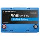 7. Qoltec LiFePO4 Lithium-Eisenphosphat-Akku | 12,8 V | 50 Ah | 640 Wh | BMS