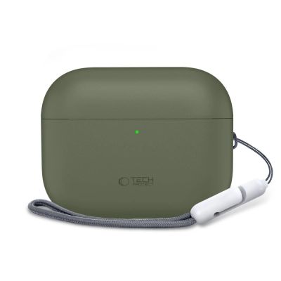 3. Tech-Protect Silikonhülle für AirPods Pro 3 – Grün