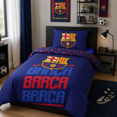 2. FC Barcelona Baumwollbettwäsche-Set 140x200 + 70x90 cm FCB-4515BL