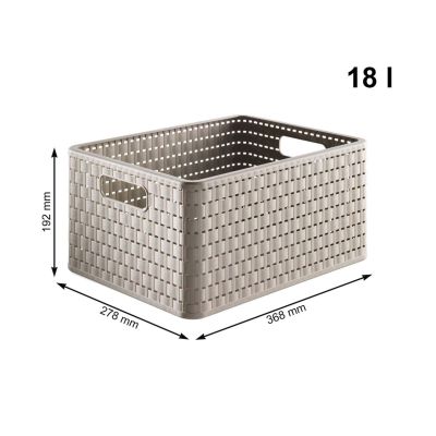 3. ROTHO Großes Regal mit 3 Schubladen COUNTRY Cappuccino/Anthrazit