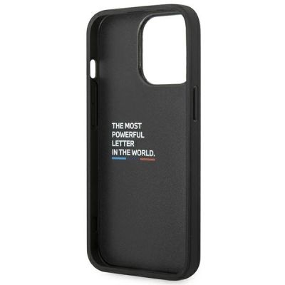 7. Hülle BMW BMHCP14L22NBCK iPhone 14 Pro 6.1 "schwarz / schwarzes Leder Carbon