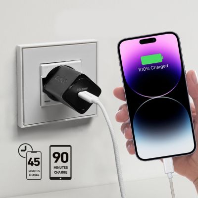 6. SBS TETRGAN1C20K 20W GaN USB-C Wandladegerät mit Power Delivery – Schwarz