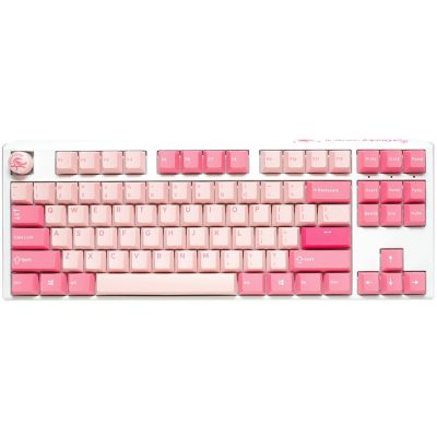 12. Ducky One 3 TKL Gossamer Pink Gaming-Tastatur USB Deutsch Pink, Weiß