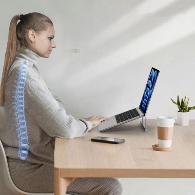 7. Tech-Protect ULS100 Ständer, universell für Laptops bis 16 Zoll – Grau