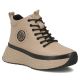 Lederstiefeletten mit Plateau, gefüttert, beige, Filippo DBT7998