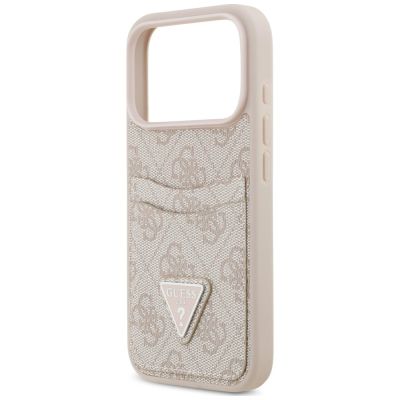 6. Guess 4G nauble Card Triange Etui für iPhone 18 Pro / 17 Pro – rosa
