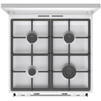 9. GORENJE GKS6C71WF Gas-Elektro-Herd 60 cm | Heißluftfrittieren | Extra Dampf | Auftauen | Weiß