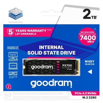 2. SSD GOODRAM PX700 M.2 PCIe 4x4 2TB (Einzelhandel)