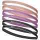 Nike Swoosh Sport Metallic Haarbänder 6er-Pack Pfirsich, Rosa, Grau N1002008646OS