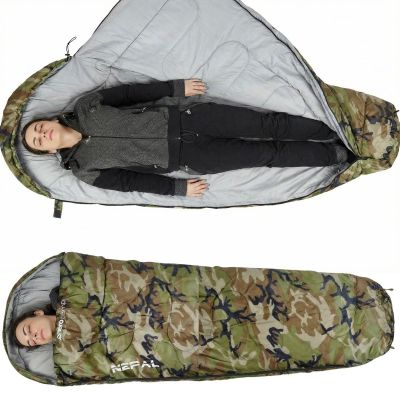 36. CAMO TOURIST SCHLAFSACK 210x80x50CM MIT ENERO CAMP COMPRESSION
