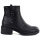 2. Schwarze Sergio Leone Damen-Ankle-Boots aus Leder mit Blockabsatz
