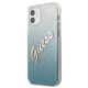 2. Guess GUHCP12SPCUGLSBL iPhone 12 mini 5,4" blau/blaue Hardcase Glitter Gradient Script