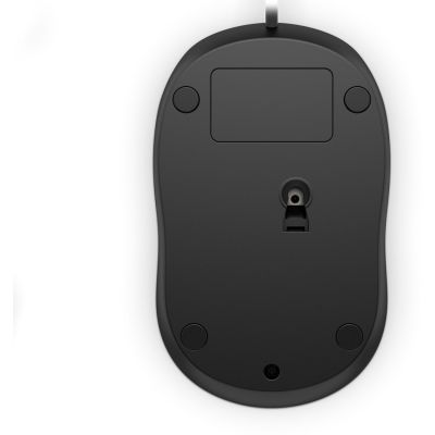 4. HP 1000 Kabelgebundene optische Maus mit 3 Tasten und 1000 DPI, Schwarz, 4QM14AA