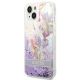 2. Ratet Guess , GUHCP14MLFLSU iPhone 14 Plus 6,7 "violett / lila Hardcase Flower Liquid Glitter