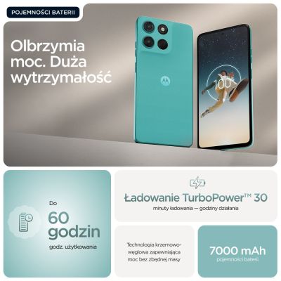 9. Motorola Moto G57 Power, 17,1 cm (6,72 Zoll), Dual-SIM, Android 16.0, 5G, USB Typ-C, 12 GB RAM, 256 GB interner Speicher, 7000 mAh Akku, Türkis